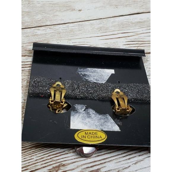 Vintage Birch Hill Clip On Earrings Brown Semi Precious Dangle Earrings - Picture 3 of 5